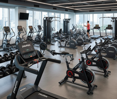 Attrezzature cardio e isotoniche in una sala fitness professionale
